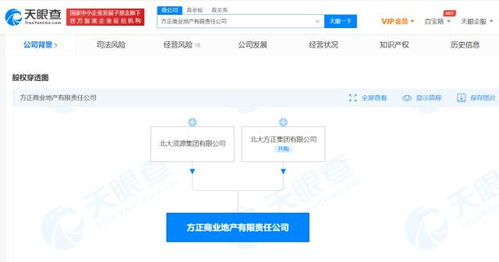 北大方正集團成立商業地產公司，注冊資本1億，拓展信息咨詢服務新版圖